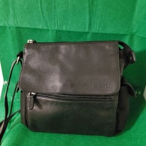 Fossil Leather & Nylon Crossbody, Black